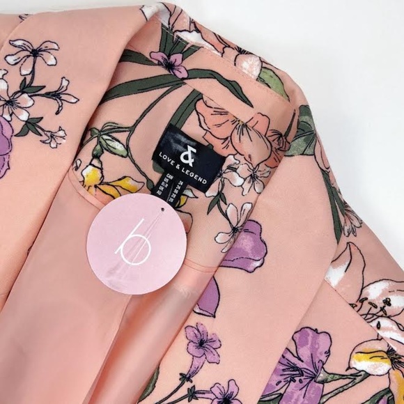 plus size floral blazer coral love & legend - Picture 3 of 3